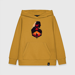 Толстовка детская хлопковая Геральт из Ривии, цвет: горчичный