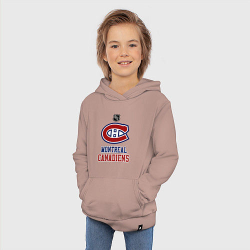 Детская толстовка-худи Монреаль Канадиенс - НХЛ / Пыльно-розовый – фото 3