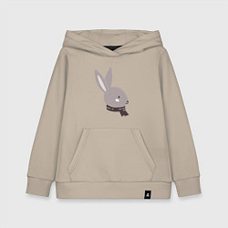 Толстовка детская хлопковая Серая крольчиха, цвет: миндальный
