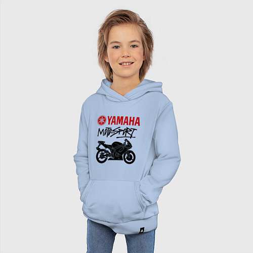 Детская толстовка-худи Yamaha - motorsport / Мягкое небо – фото 3