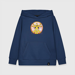 Толстовка детская хлопковая Канонические пропорции Гомера Симпсона - remake, цвет: тёмно-синий