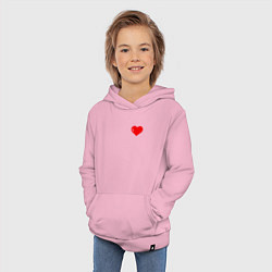 Толстовка детская хлопковая Глянцевое сердце, цвет: светло-розовый — фото 2