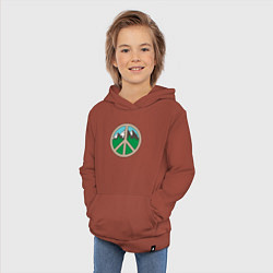Толстовка детская хлопковая Peace nature, цвет: кирпичный — фото 2