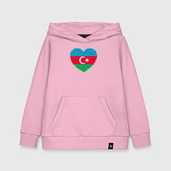 Толстовка детская хлопковая Сердце Азербайджана, цвет: светло-розовый