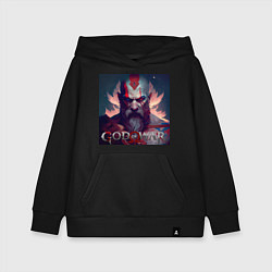 Толстовка детская хлопковая Кратос, бог войны, цвет: черный