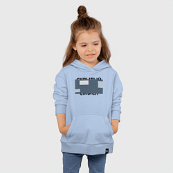 Толстовка детская хлопковая Скрытый смысл - темная, цвет: мягкое небо — фото 2