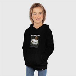 Толстовка детская хлопковая Роналдо зубастик, цвет: черный — фото 2