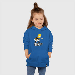Толстовка детская хлопковая Sum41 Барт Симпсон рокер, цвет: синий — фото 2