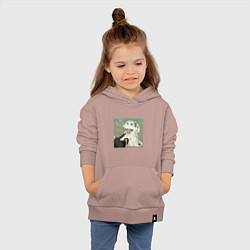Толстовка детская хлопковая Кошечка Нахида и Аль-Хайтам, цвет: пыльно-розовый — фото 2