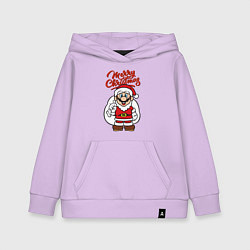 Толстовка детская хлопковая Christmas Mario, цвет: лаванда