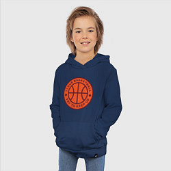 Толстовка детская хлопковая Love basketball, цвет: тёмно-синий — фото 2