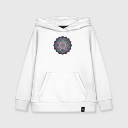 Толстовка детская хлопковая Индийская Mandala, цвет: белый