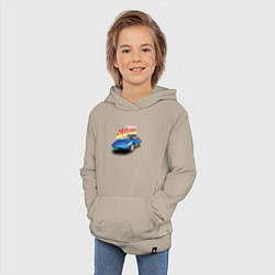 Толстовка детская хлопковая Маслкар Chevrolet Corvette Stingray, цвет: миндальный — фото 2