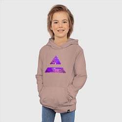 Толстовка детская хлопковая Космическая триада, цвет: пыльно-розовый — фото 2