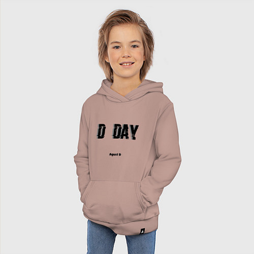 Детская толстовка-худи D DAY Agust D / Пыльно-розовый – фото 3