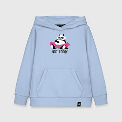 Толстовка детская хлопковая Ленивая панда, цвет: мягкое небо