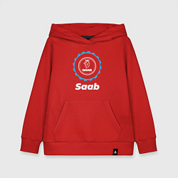 Толстовка детская хлопковая Saab в стиле Top Gear, цвет: красный