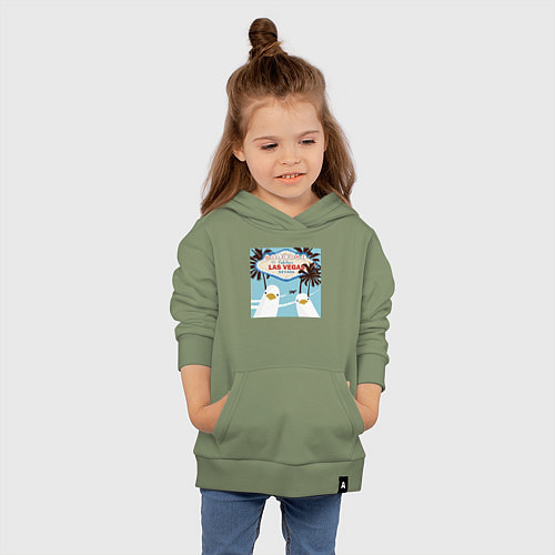 Детская толстовка-худи Чайки на курорте / Авокадо – фото 4