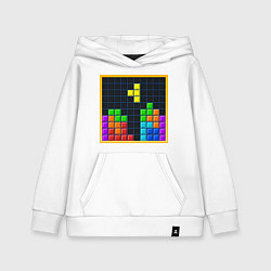 Толстовка детская хлопковая Tetris, цвет: белый