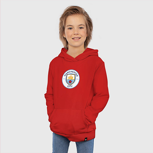 Детская толстовка-худи Manchester City FC / Красный – фото 3