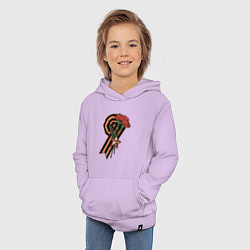 Толстовка детская хлопковая Гвоздики на ленте, цвет: лаванда — фото 2