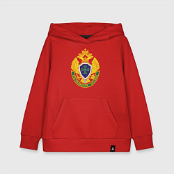 Толстовка детская хлопковая Пограничные войска - герб, цвет: красный