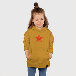 Толстовка детская хлопковая Star USSR, цвет: горчичный — фото 2