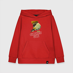 Толстовка детская хлопковая Chicken Gun logo, цвет: красный
