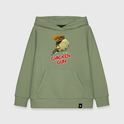 Толстовка детская хлопковая Chicken Gun logo, цвет: авокадо