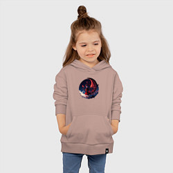 Толстовка детская хлопковая Лунная принцесса, цвет: пыльно-розовый — фото 2