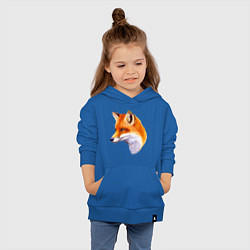 Толстовка детская хлопковая Лисичка красавица, цвет: синий — фото 2