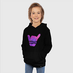 Толстовка детская хлопковая Yamaster Gradient, цвет: черный — фото 2