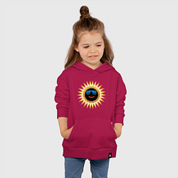 Толстовка детская хлопковая Солнце в очках, цвет: маджента — фото 2