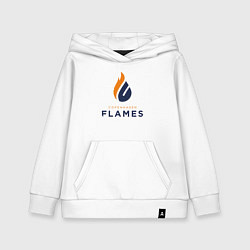 Толстовка детская хлопковая Copenhagen Flames лого, цвет: белый