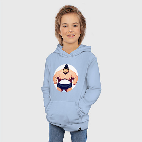 Детская толстовка-худи Борец сумо / Мягкое небо – фото 3