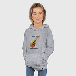 Толстовка детская хлопковая Гитара-ударный инструмент, цвет: меланж — фото 2