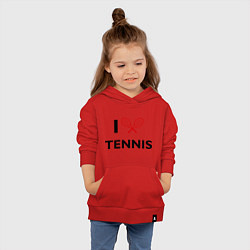 Толстовка детская хлопковая I Love Tennis, цвет: красный — фото 2