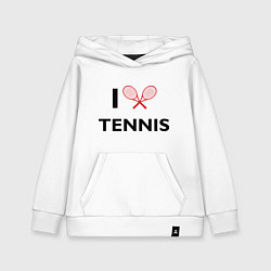 Толстовка детская хлопковая I Love Tennis, цвет: белый