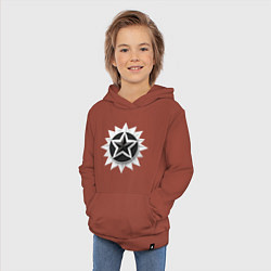 Толстовка детская хлопковая Звезда солнце, цвет: кирпичный — фото 2