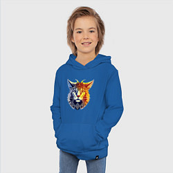 Толстовка детская хлопковая Кот викинг, цвет: синий — фото 2