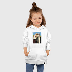 Толстовка детская хлопковая Утиная готика пародия на Американская готика, цвет: белый — фото 2