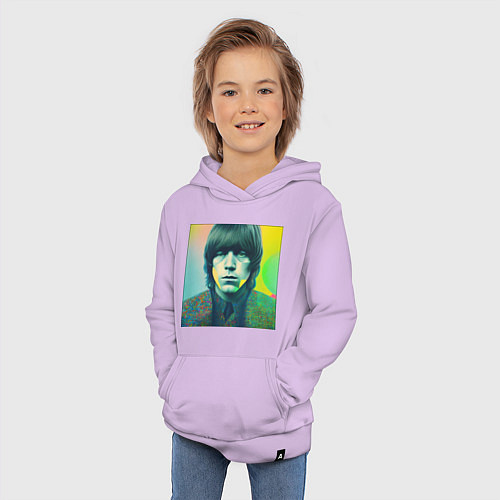 Детская толстовка-худи Brian Jones Pop Glitch Art / Лаванда – фото 3