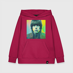 Толстовка детская хлопковая Brian Jones Pop Glitch Art, цвет: маджента