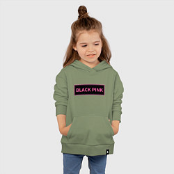 Толстовка детская хлопковая Логотип Блек Пинк, цвет: авокадо — фото 2