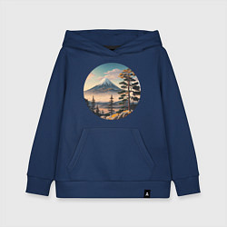 Толстовка детская хлопковая Природа Японии и Дальнего Востока, цвет: тёмно-синий