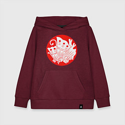 Толстовка детская хлопковая Ясима Тайра Total War: Shogun 2, цвет: меланж-бордовый