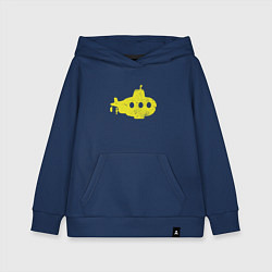 Толстовка детская хлопковая Желтая подводная лодка, цвет: тёмно-синий