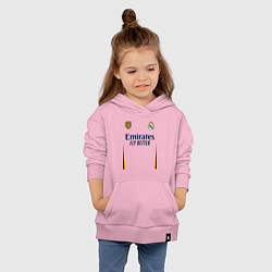 Толстовка детская хлопковая Лука Модрич ФК Реал Мадрид форма 2324 домашняя, цвет: светло-розовый — фото 2