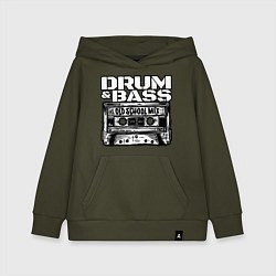 Толстовка детская хлопковая Dnb oldschool, цвет: хаки