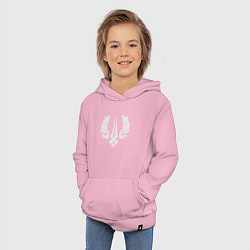 Толстовка детская хлопковая Загрей лого, цвет: светло-розовый — фото 2